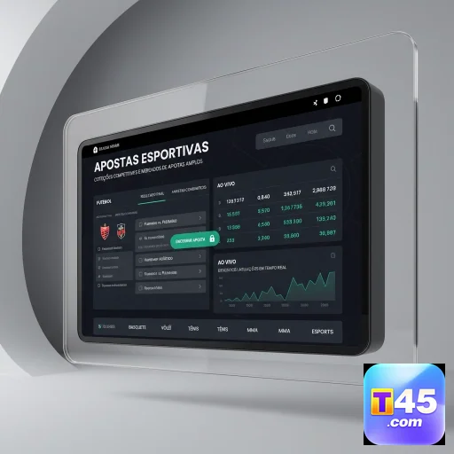 Tela de apostas esportivas no t45 com odds em destaque.