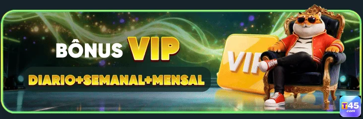 Imagem de ofertas VIP no t45 com bônus diários e semanais.