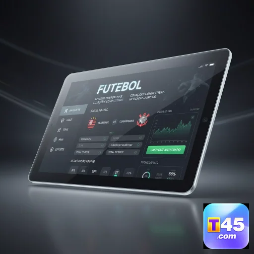 Interface do t45 mostrando bônus e opções de apostas em futebol.
