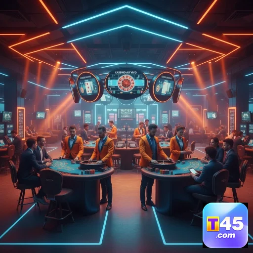 Jogadores participando de mesas em cassino VIP no t45.