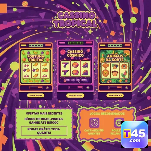 Telões de caça-níqueis mostrando Fortuna Frutas no t45.