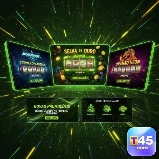 t45 apresenta jogos de cassino e promoções atrativas.