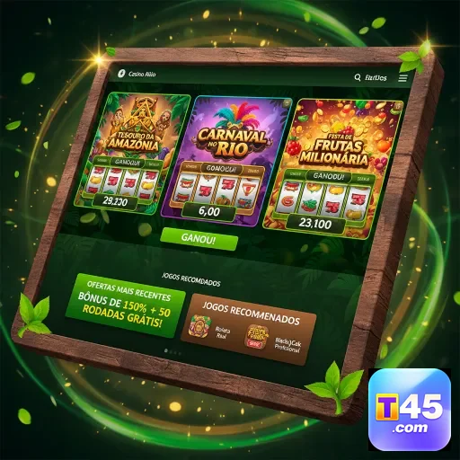 t45 apresenta jogos de cassino destacados em aplicativo mobile.