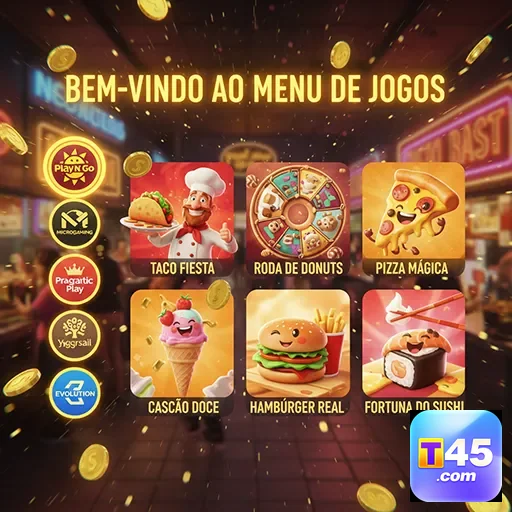 Imagem do t45 mostrando opções de jogos VIP acessíveis.