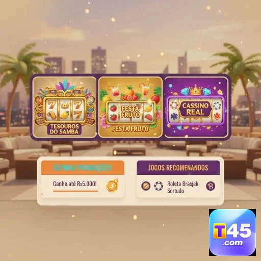 Ofertas de bônus premium no t45, incluindo jogos de slots.