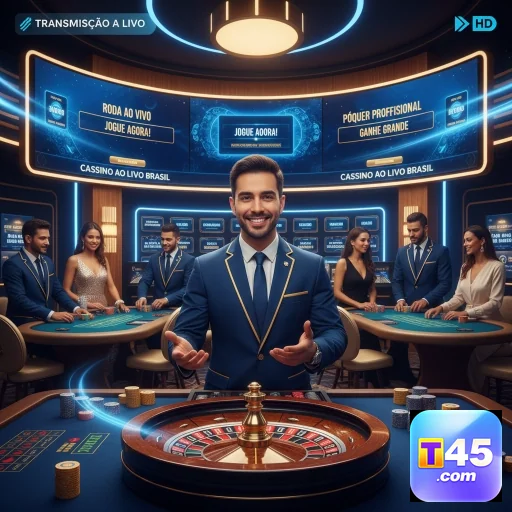 Dealer apresentando jogos ao vivo no t45 em cassino ao vivo.