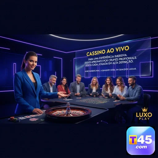 Jogadores em cassino ao vivo da t45 com crupiê profissional.