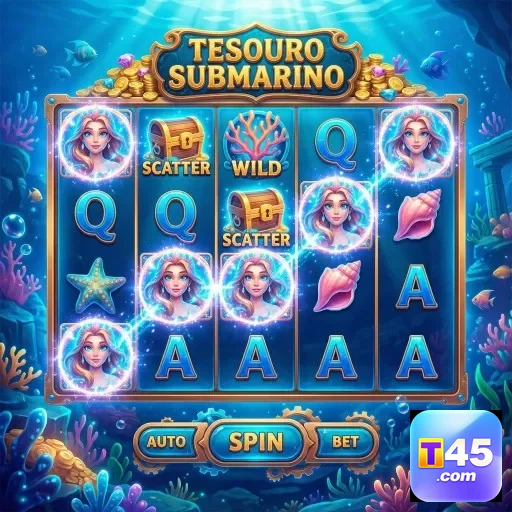 Interface do slot 'Tesouro Submarino' na t45.