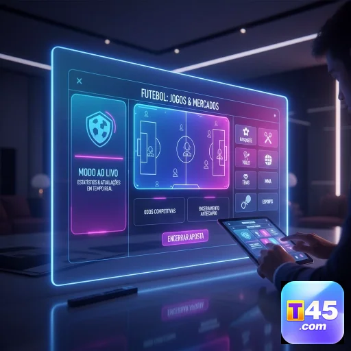 Interface moderna de aposta em esportes no t45